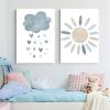 Recrtain Unframed Canvas Wall Art, 12 x 16 in, Blue view 4