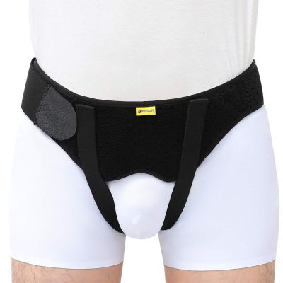 Tenbon Inguinal Hernia Belt for Men and Women, Soft Elastic Hernia Truss with 2 Removable Compression Pads, Breathable Material (S)