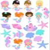 Edible Mermaid Cupcake Toppers, 22 Pieces view 2
