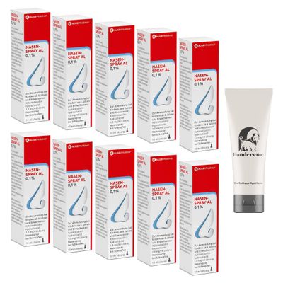 Nasal Spray 0.1% AL Savings Pack, 10 x 10 mL, incl. Premium Hand Cream