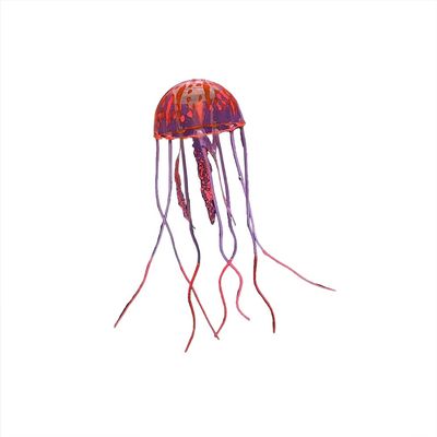 Leeadwaey Artificial Jellyfish for Aquariums, Glowing Simulation, Odorless, Orange