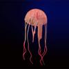 Leeadwaey Artificial Jellyfish for Aquariums, Glowing Simulation, Odorless, Orange view 2
