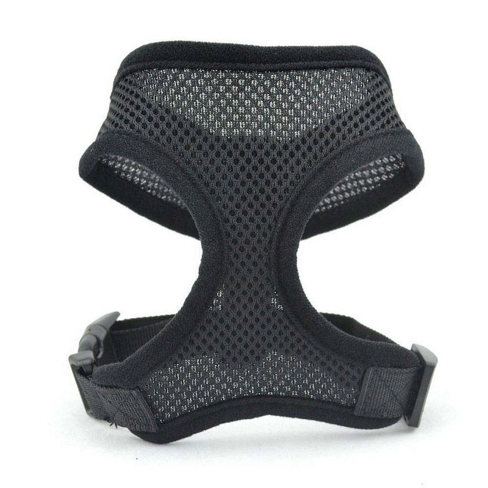Dog Safety Harness, Easy Control, Mesh Vest with Chest Straps, Black