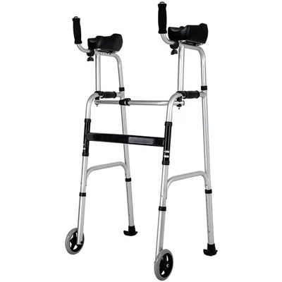 SEVEEZ Two-Wheel Walker with Armrests, Lightweight Height-Adjustable Aluminum Walking Aid