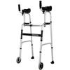SEVEEZ Two-Wheel Walker with Armrests, Lightweight Height-Adjustable Aluminum Walking Aid view 1