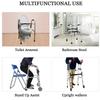 SEVEEZ Two-Wheel Walker with Armrests, Lightweight Height-Adjustable Aluminum Walking Aid view 4