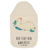 Mr. & Mrs. Panda Personalized Hot Water Bottle, Unicorn Pacifier - White view 1