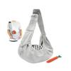 Treer Dog Carrier Sling for Small Dogs up to 7 kg, Adjustable Shoulder Strap, Light Gray view 1