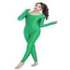 Adult Long-Sleeve Gymnastics Leotard, U-Neck Ballet Bodysuit, EN8 M view 1