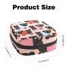Menstrual Pouch with Zipper, Sanitary Pad and Tampon Bag for Women and Girls, Colorful Pug view 2