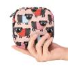 Menstrual Pouch with Zipper, Sanitary Pad and Tampon Bag for Women and Girls, Colorful Pug view 4