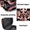 Zippered Menstrual Pad Storage Bag with Damask Floral Pattern view 3