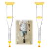 Kids' Crutches, Lightweight Underarm Crutches, for Users 115–135 cm, Soft Grip, Yellow, 1 Pair view 1