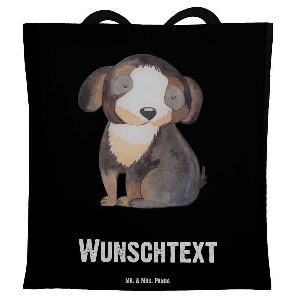 Mr. & Mrs. Panda Personalized Dog Shopping Tote with Name, Small