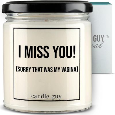 candle guy Scented Candle in Glass [70-Hour Burn Time] – Handmade with Saying | Cheeky Gift for Women, Girlfriend, or Birthday | 100% Soy Wax with Natural Essential Oil Scents