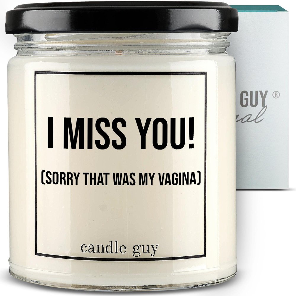candle guy Scented Candle in Glass [70-Hour Burn Time] – Handmade with Saying | Cheeky Gift for Women, Girlfriend, or Birthday | 100% Soy Wax with Natural Essential Oil Scents