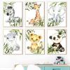 CAYBES 6-Piece Jungle Animal Wall Art for Baby and Kids' Rooms, Elephant Giraffe Lion Zebra, 40 x 60 cm Each, Unframed view 1