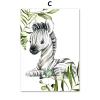 CAYBES 6-Piece Jungle Animal Wall Art for Baby and Kids' Rooms, Elephant Giraffe Lion Zebra, 40 x 60 cm Each, Unframed view 4