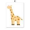 CAYBES 6-Piece Baby Nursery Posters, Lion, Giraffe, Rainbow, Tree and Jungle Animals, Canvas Wall Art Prints, 40 x 60 cm Each, Unframed view 4