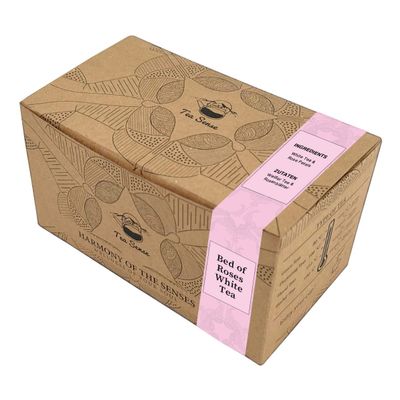 Kajal Herbal and Botanical Tea, 15 Tea Bags, 2 g Each (White Tea with Rose Petals, 30)