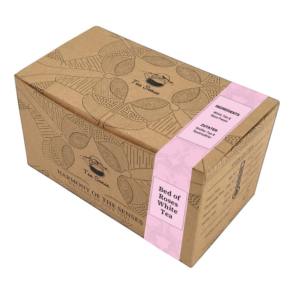 Kajal Herbal and Botanical Tea, 15 Tea Bags, 2 g Each (White Tea with Rose Petals, 30)