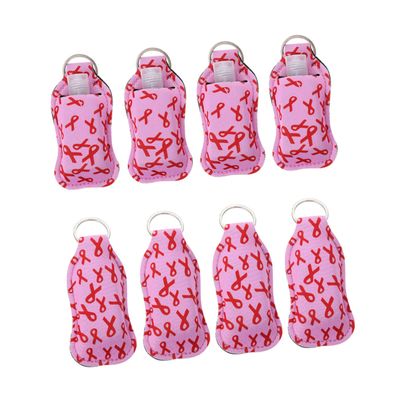 Beatifufu 4-Piece 30 ml Travel Neoprene Rubber Bottles with Keychains, Protective Sleeves and Twist Caps for Kids and Outdoor Use