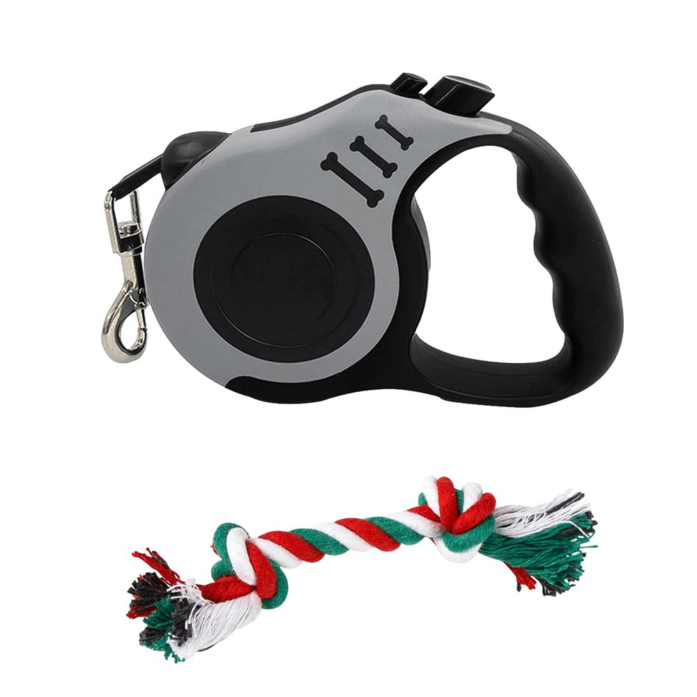 Retractable Dog Leash with Toy Leash, 5m Nylon Rope
