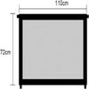 Samnuerly Pet Safety Gate, Foldable, 72 x 110 cm, Black view 2