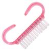 1-Piece Pink Nail Cleaning Brush with Handle view 1