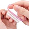 1-Piece Pink Nail Cleaning Brush with Handle view 2
