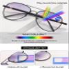 KOOSUFA Bifocal Progressive Reading Sunglasses, Gray Metal Aviator Frames, 1.0 view 4