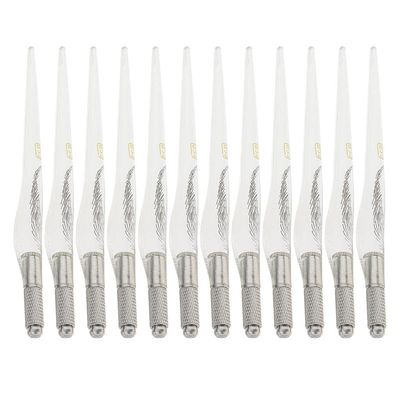 barenx 12 Reusable Microblading Pens for Eyebrows and Lip Lines