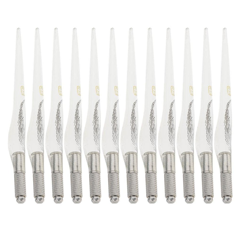 barenx 12 Reusable Microblading Pens for Eyebrows and Lip Lines