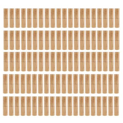 barenx 100-Pack Handmade Bamboo Travel Makeup Bottles, Refillable Empty Roll-On