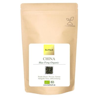 China Mao Feng White Tea, Organic, 250 g Loose Leaves, 2025 Harvest, Yunnan