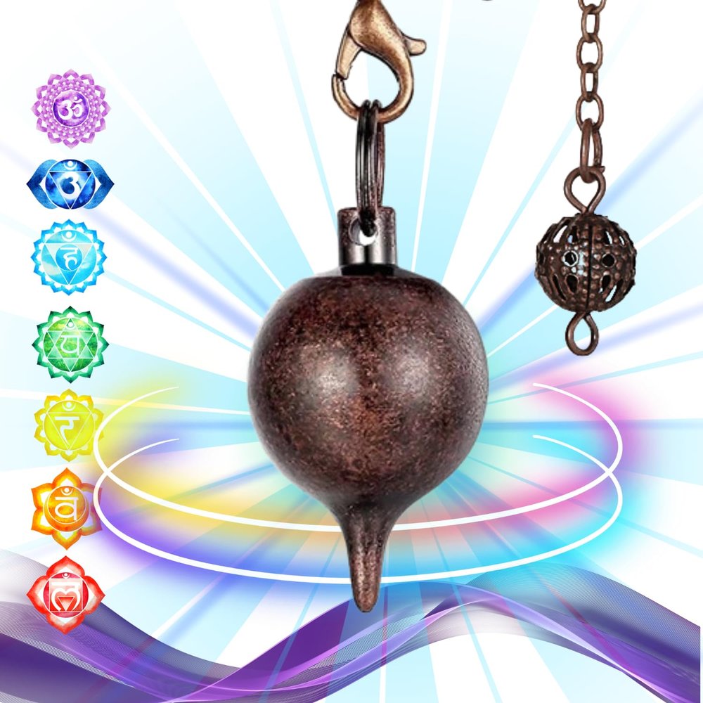 Water Drop Radiesthesia Pendulum - Esoteric Divination - Antique Brass - Geobiology, Magnetism - 26 g