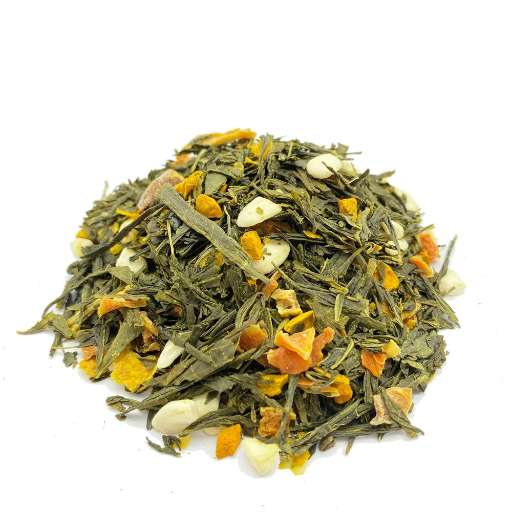 Organic Green Tea, Caramelized Pear with Pear-Turmeric Flavor
