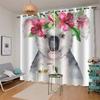 JIARKA Koala Curtains, 2 Panels, 3D Animal Print, Noise-Reducing Blackout Curtains, 220 x 215 cm view 4