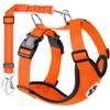 SlowTon Dog Car Harness with Seat Belt, Breathable, Orange, M view 1
