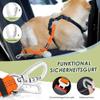 SlowTon Dog Car Harness with Seat Belt, Breathable, Orange, M view 4