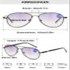 Lanomi Bifocal Pilot Reading Sunglasses with Blue-Light Filter, Black, 1.5 view 2