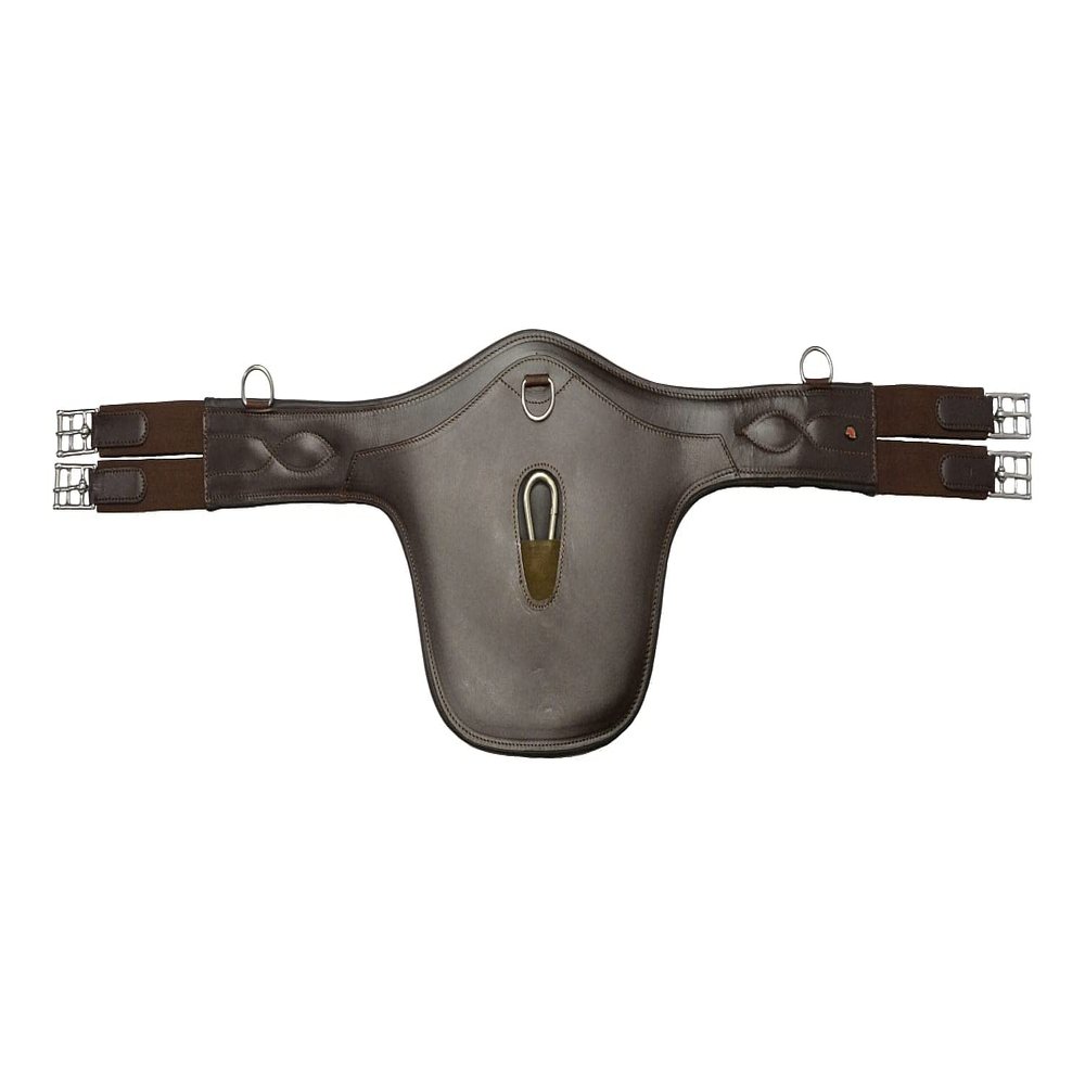 Start Premium Leather Stud Guard Girth, Brown, 125 cm