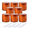 LusDoly 8-Pack 100 ml Brown Plastic Cosmetic Jars with Screw Lids view 1