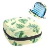 Women's Period Product Storage Bag, Tropical Leaves, Zipper Pouch view 1