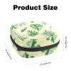 Women's Period Product Storage Bag, Tropical Leaves, Zipper Pouch view 2