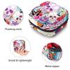 Women's Period Pad and Tampon Storage Pouch with Zipper, Skulls and Flowers view 3