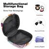 Women's Period Pad and Tampon Storage Pouch with Zipper, Skulls and Flowers view 4