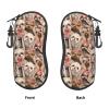 Ahdyr Se Dog & Puppy Brown Sunglasses Case, Soft Zipper Travel Case with Belt Clip view 2