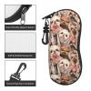 Ahdyr Se Dog & Puppy Brown Sunglasses Case, Soft Zipper Travel Case with Belt Clip view 4