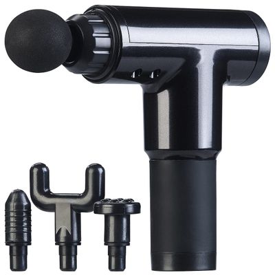newgen medicals Rechargeable Massage Gun: Handheld Massage Device with 4 Attachments & 6 Levels, 2 Ah, 24 W